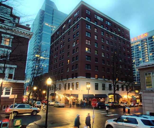 Downtown Portland at dusk